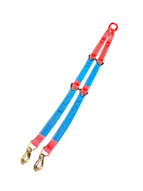 55" V Winch Brother Strap with Hook & Catch x 2 - Image 2
