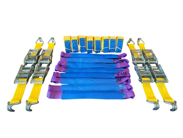 Car Transporter 4mt Strap with Claw Hook, Soft Loop Choker & Ratchet Assembly - Image 3