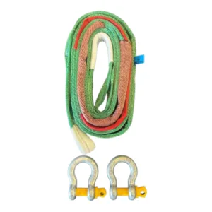 D2000kg Tow Strap with 2 x 3.25T Bow Shackles