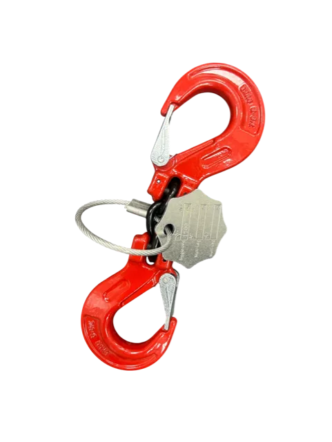 7mm Back‑to‑Back Safety Hooks – Grade 8 Steel (with 7mm Chain Links & Clevis Latch Hooks)