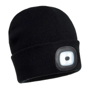 Portwest LED Beanie Hat Black