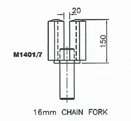 16mm Chain Forks