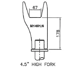 Fork 4.5" High
