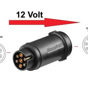 Secorut Short Trailer Adaptor Car 12 Volt 7 Pin  To 13 Pin