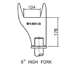 Fork 6" High
