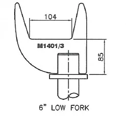 Fork 6" Low