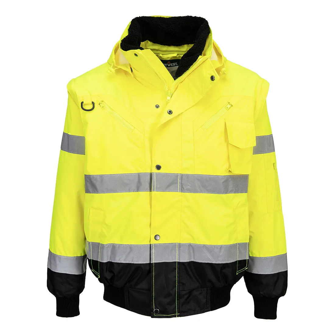 Portwest C465 Hi-Vis 3-in-1 Contrast Bomber Jacket - Image 2