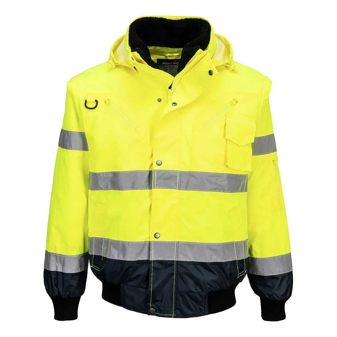 Portwest C465 Hi-Vis 3-in-1 Contrast Bomber Jacket - Image 3