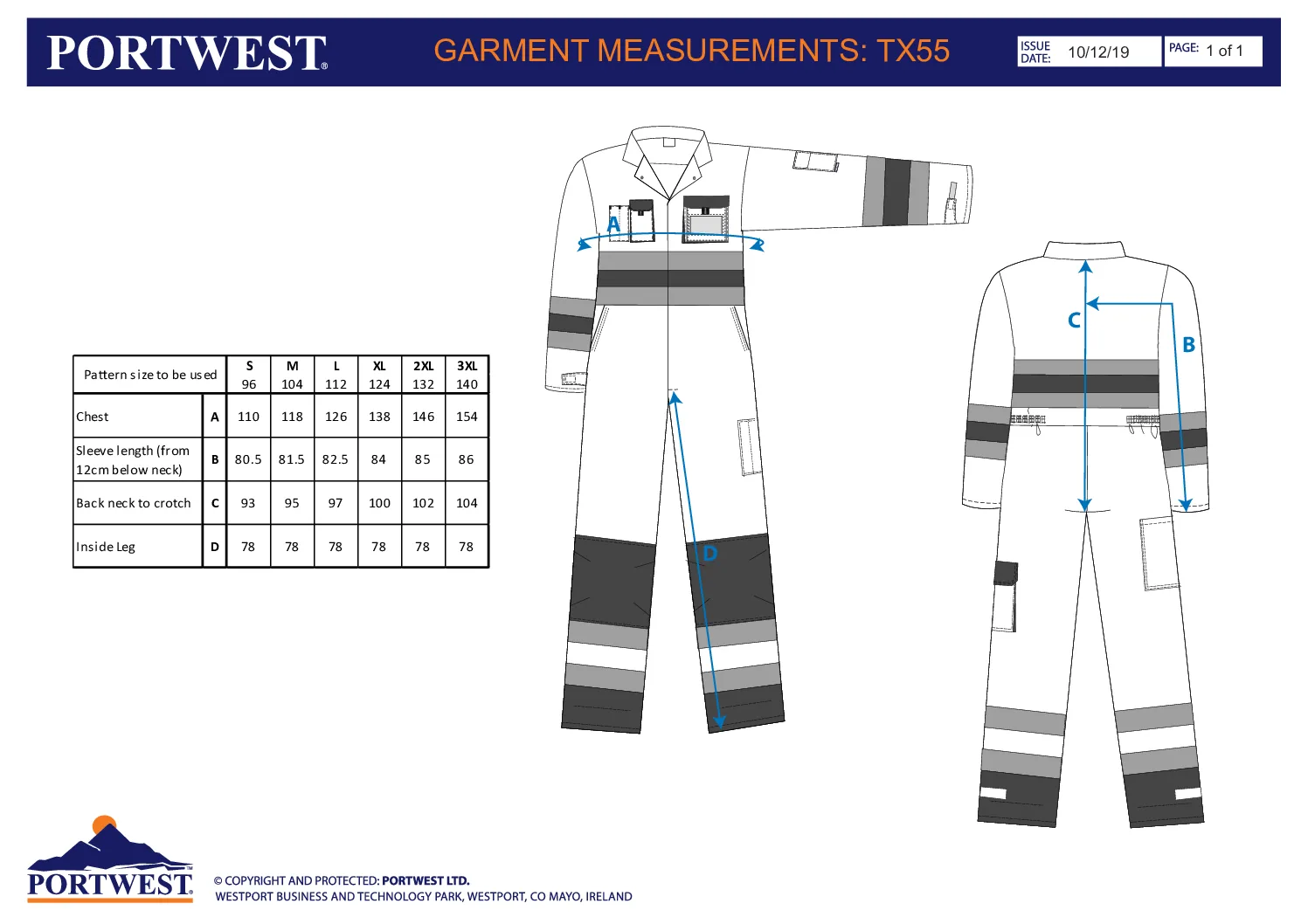Nantes Hi-Vis Contrast Work Coverall TX55 - Image 2