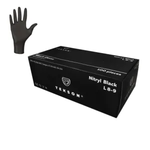 Tekson Nitryl Black Gloves