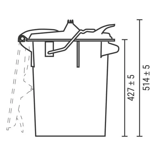 Prolux 35 Litre Granules / Waste Bin With Retaining Bar - Image 5