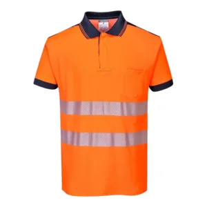 Portwest T180 PW3 Hi-Vis Cotton Comfort Polo Shirt