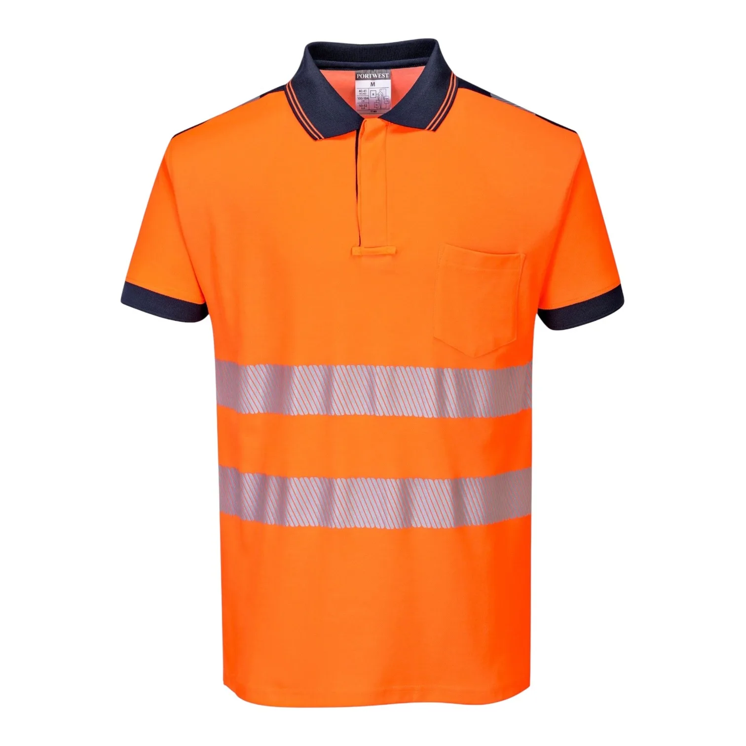 Portwest T180 PW3 Hi-Vis Cotton Comfort Polo Shirt
